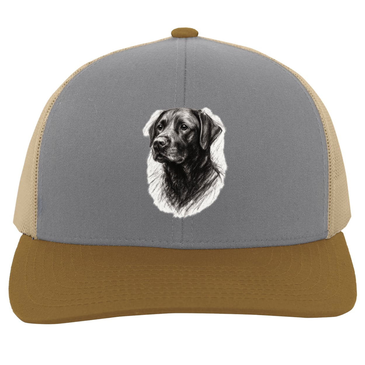 104C Trucker Snap Back - Heather/Beige/Amber