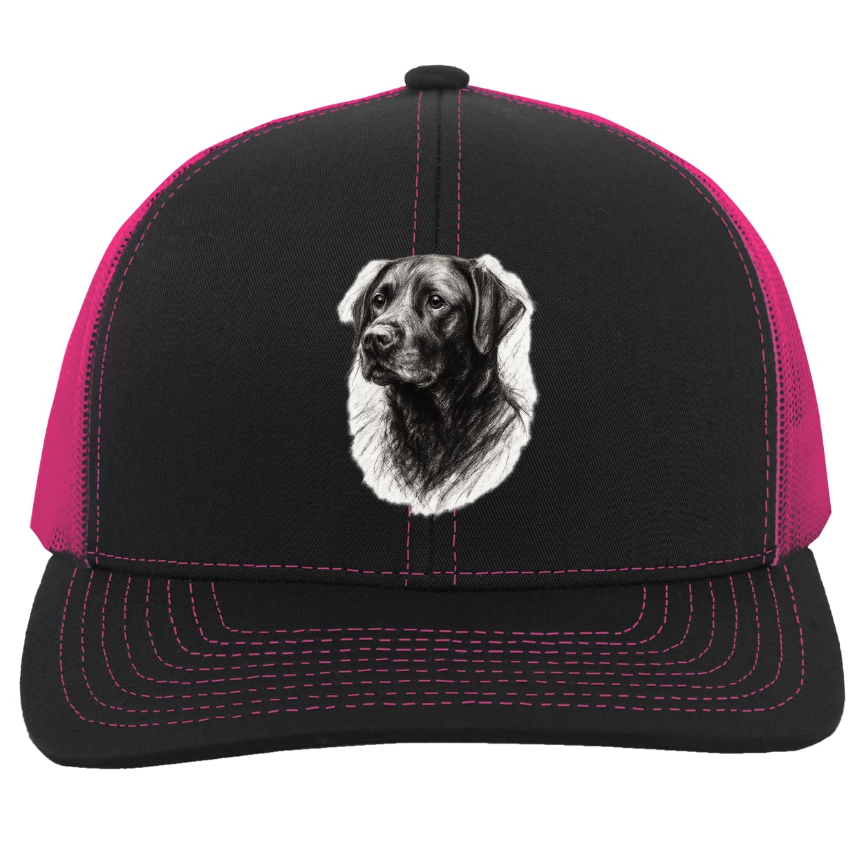 104C Trucker Snap Back - Black/Pink