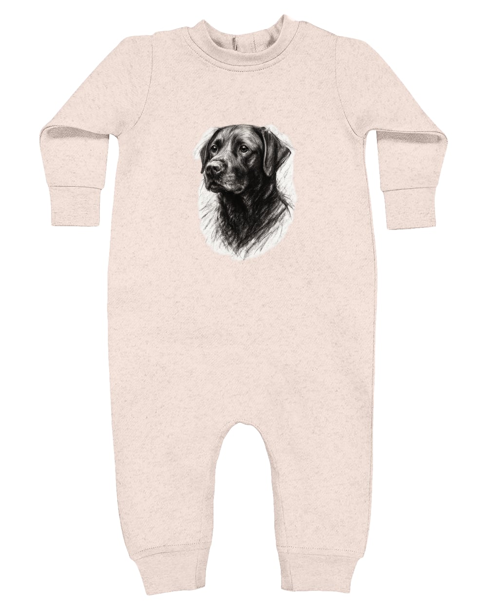4447 Rabbit Skins Infant Fleece One-Piece Bodysuit - Natural Heather