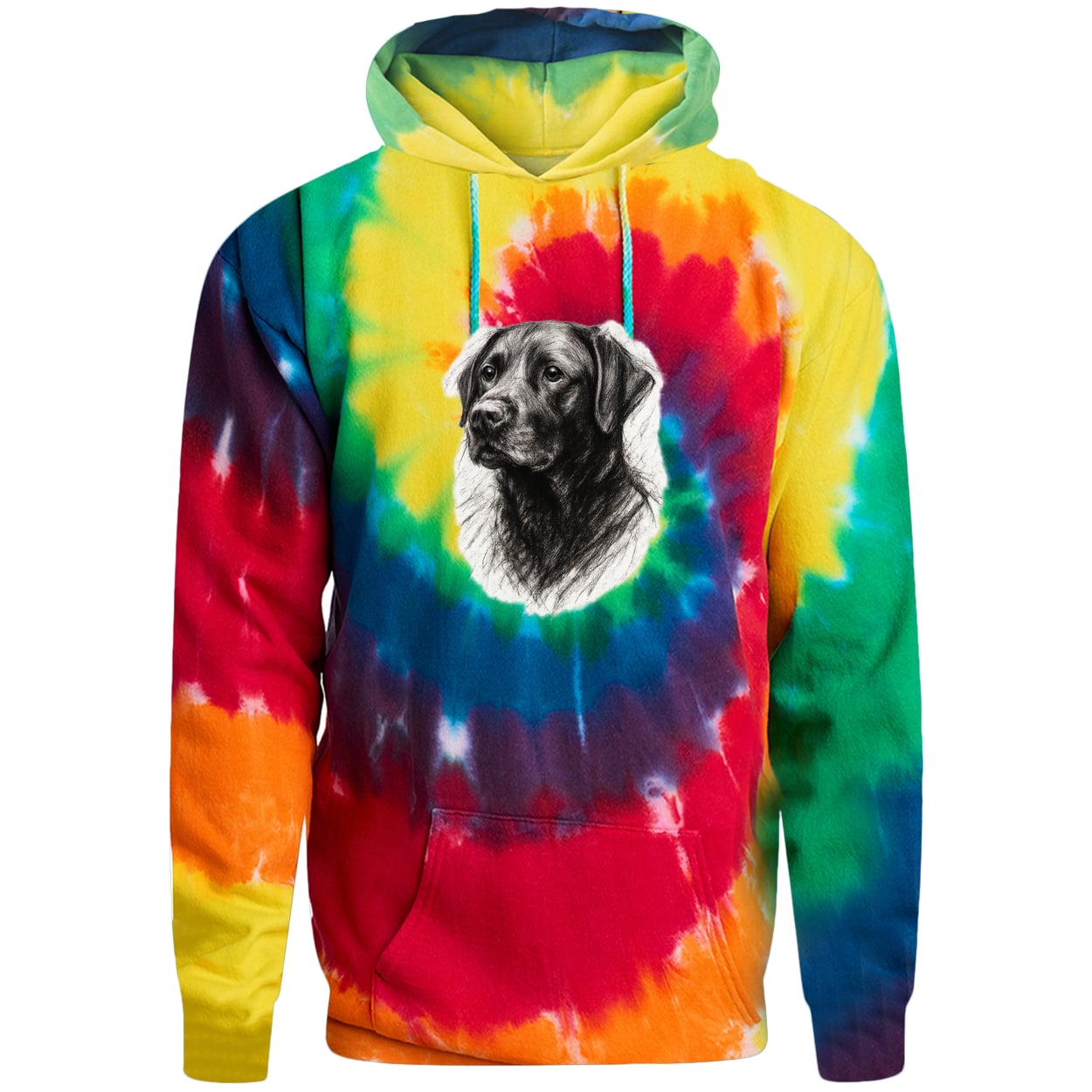 PC146 Port & Company Adult Tie-Dye Pullover Hoodie - Rainbow