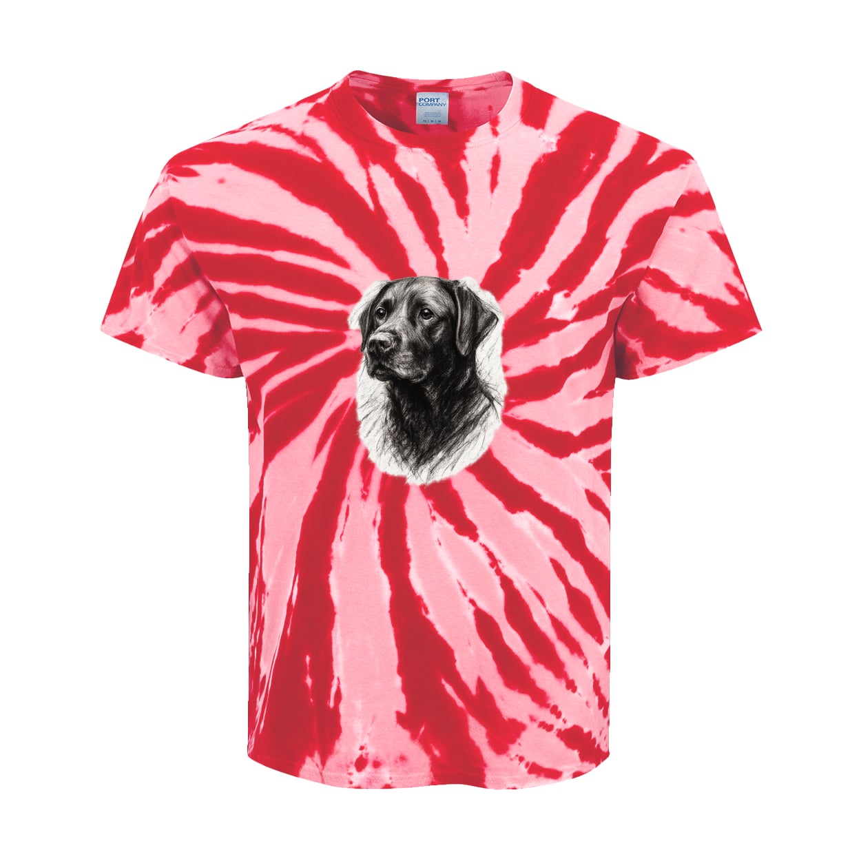 PC147Y Port & Company Kids Tie-Dye Tee - Red