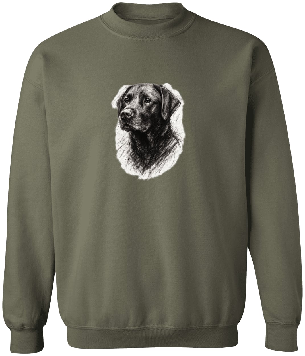 G180 Gildan Crewneck Pullover Sweatshirt - Military Green