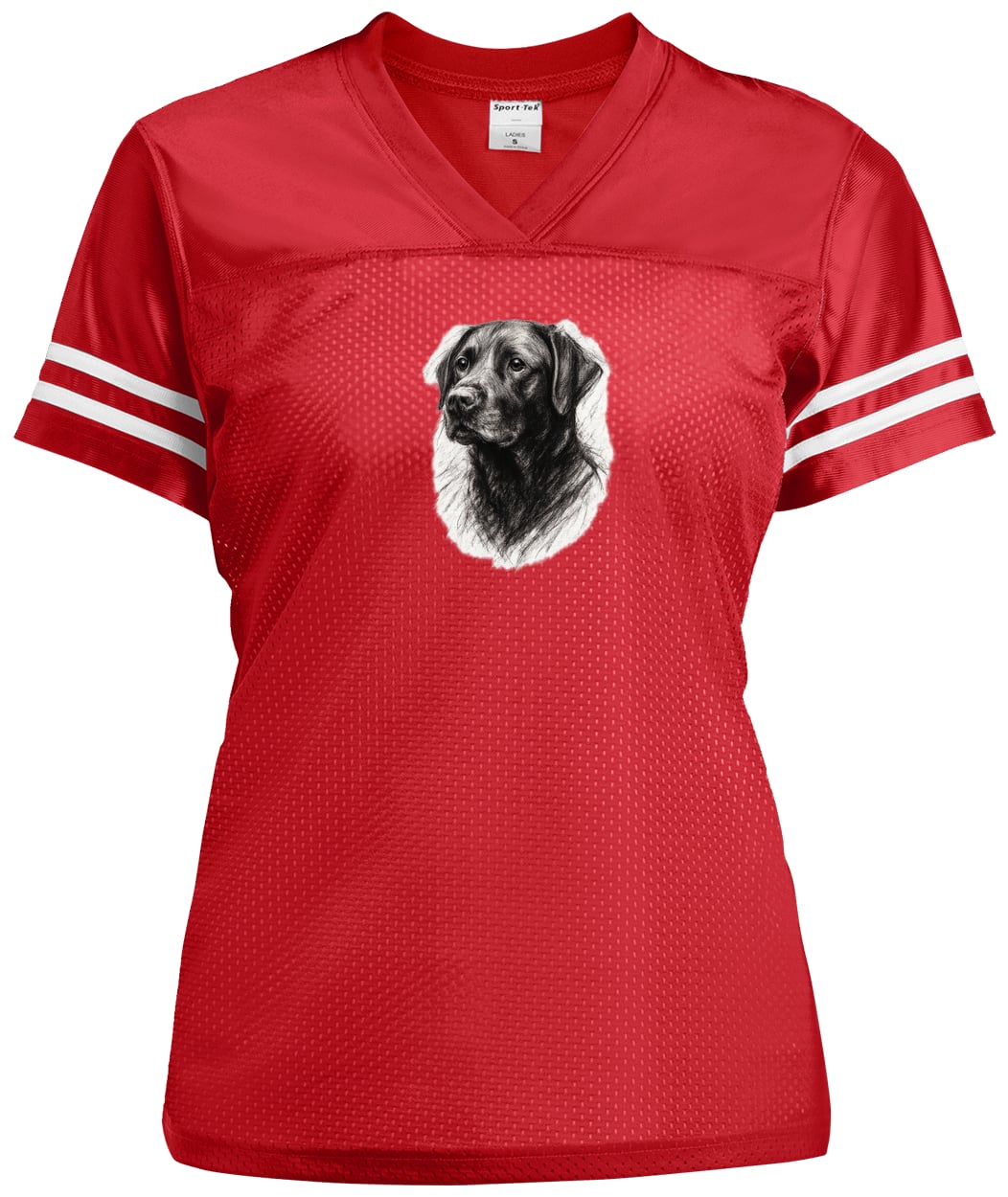 LST307 Sport-Tek Ladies' Replica Jersey - True Red/White