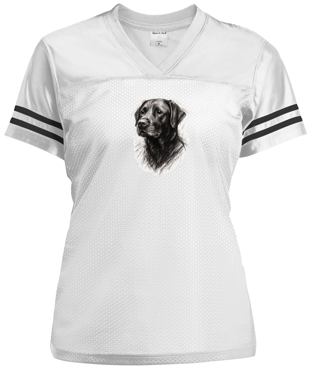 LST307 Sport-Tek Ladies' Replica Jersey - White/Black