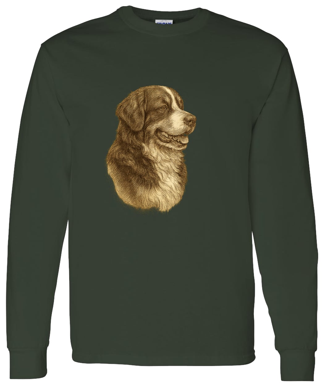 G540 LS T-Shirt 5.3 oz. - Forest Green