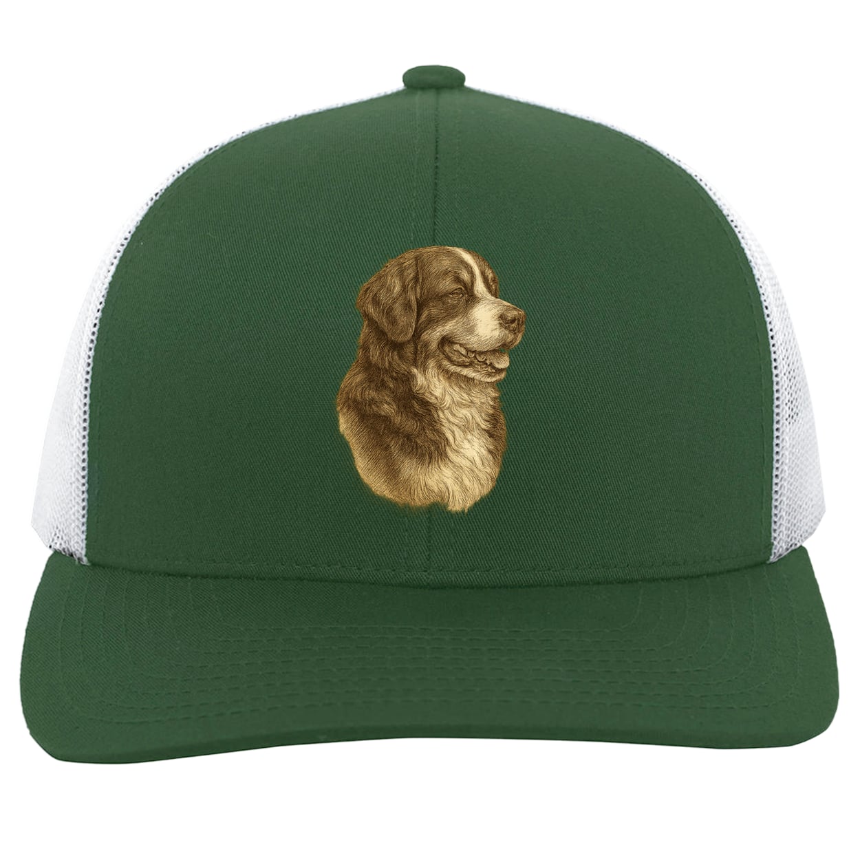 104C Trucker Snap Back - Dark Green/White