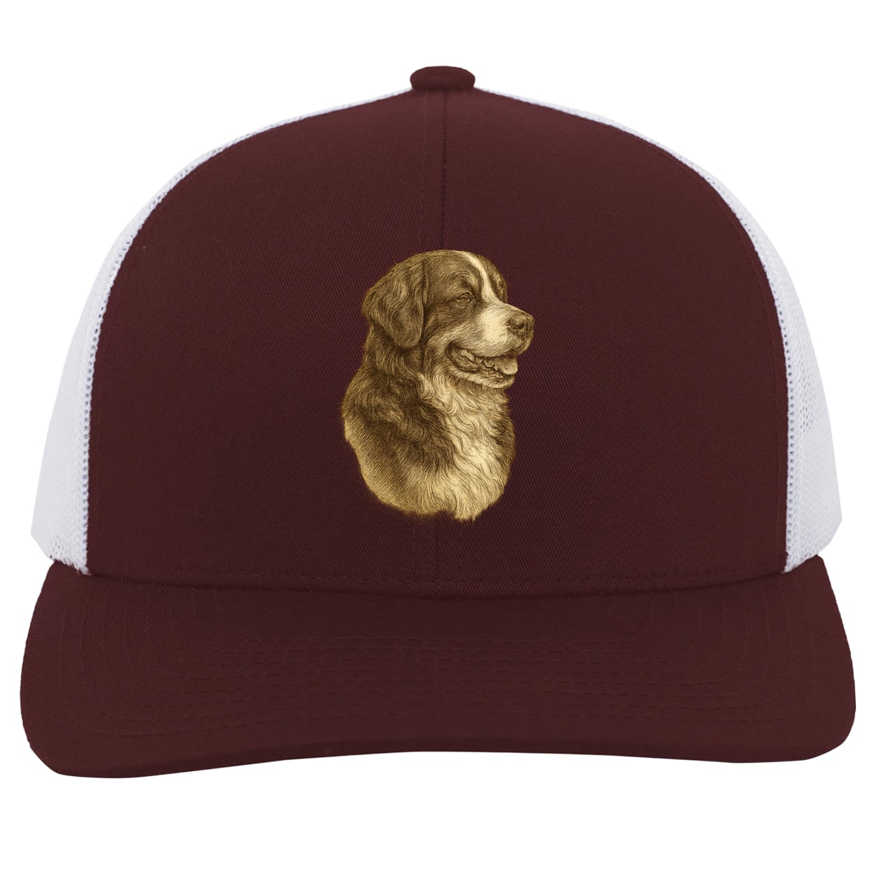 104C Trucker Snap Back - Maroon/White