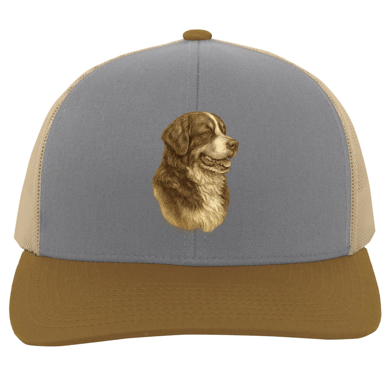 104C Trucker Snap Back - Heather/Beige/Amber