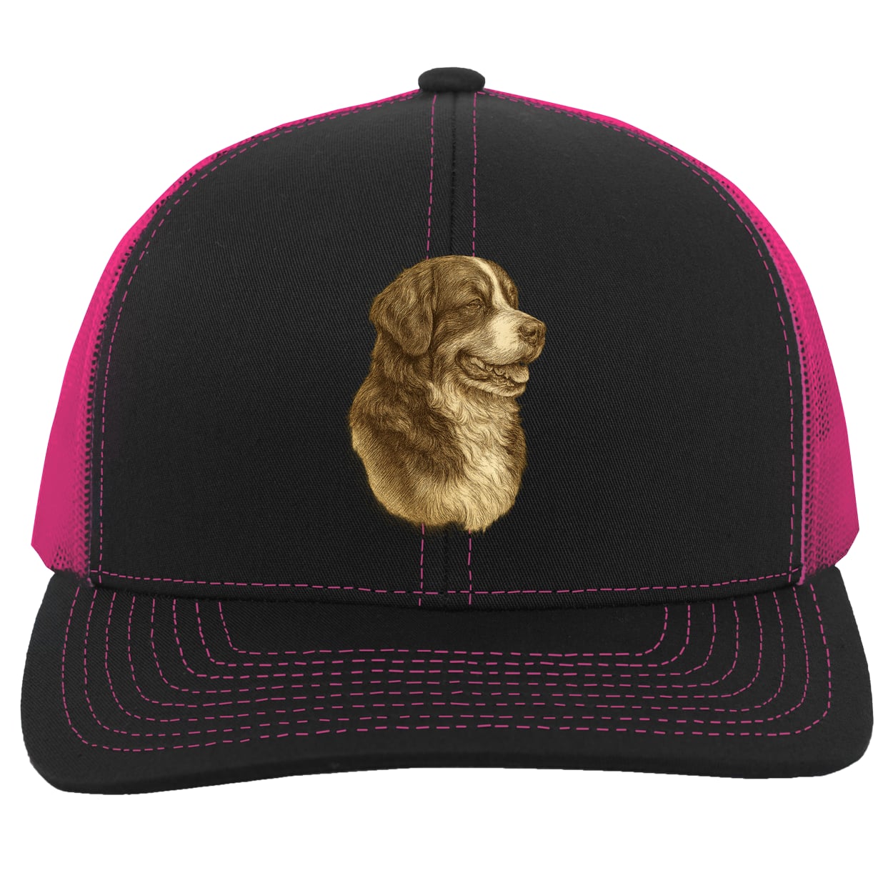 104C Trucker Snap Back - Black/Pink