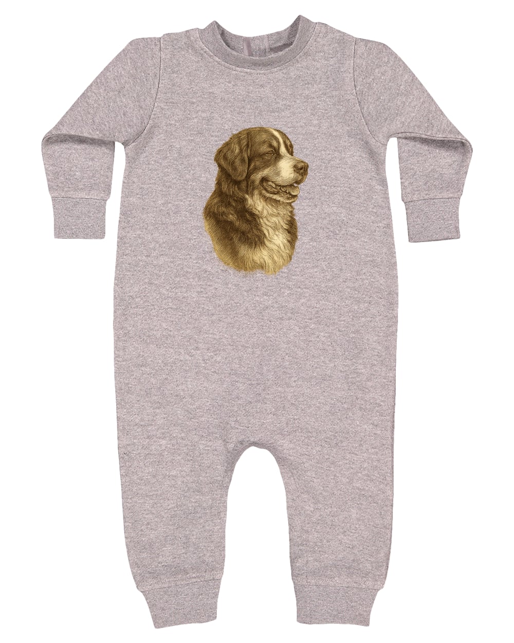 4447 Rabbit Skins Infant Fleece One-Piece Bodysuit - Heather Grey