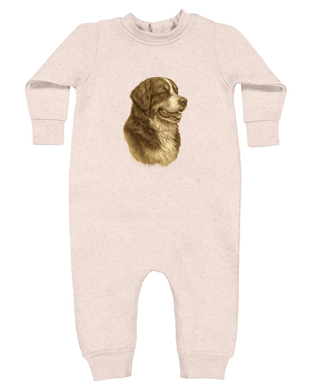 4447 Rabbit Skins Infant Fleece One-Piece Bodysuit - Natural Heather