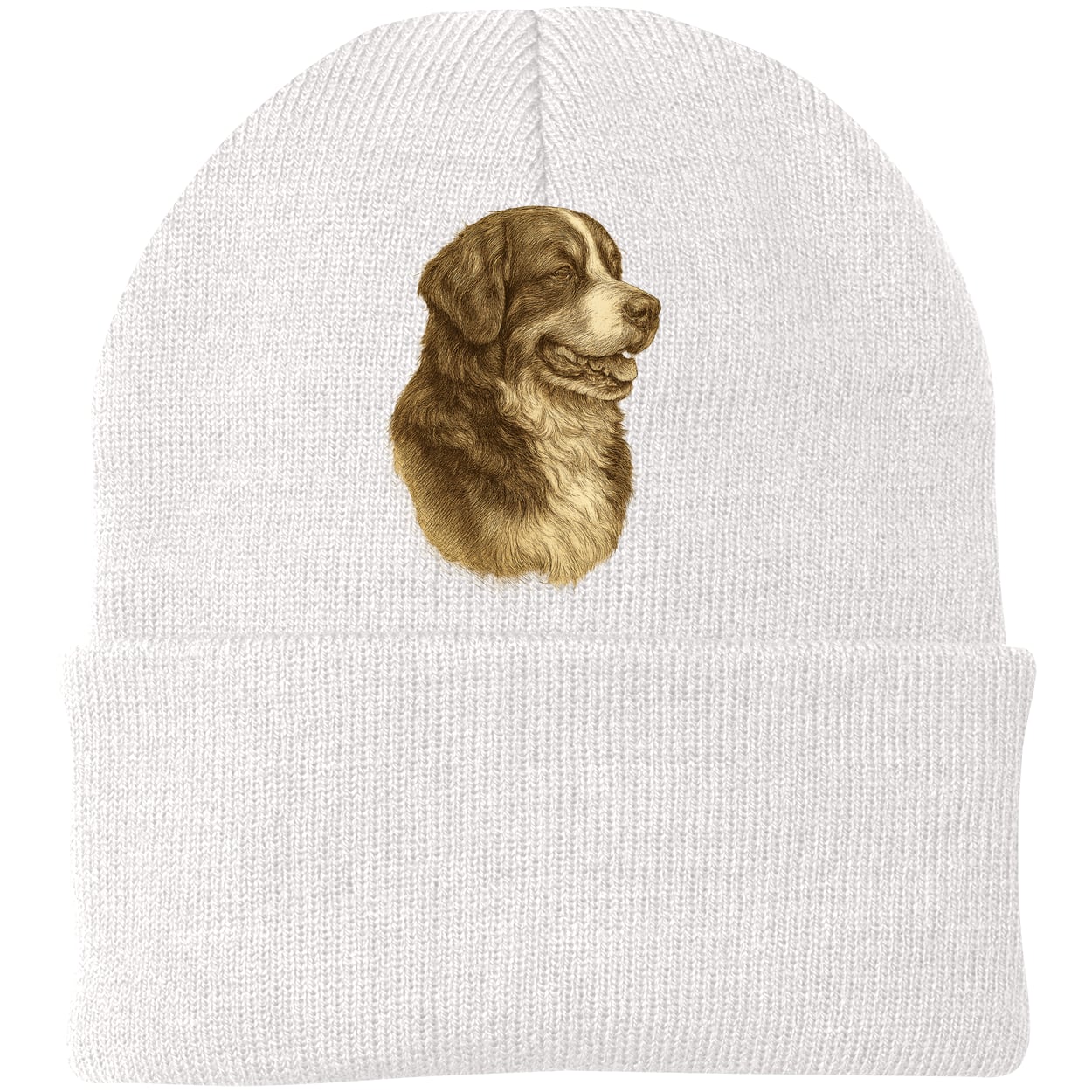 CP90 Port & Company Knit Beanie - White
