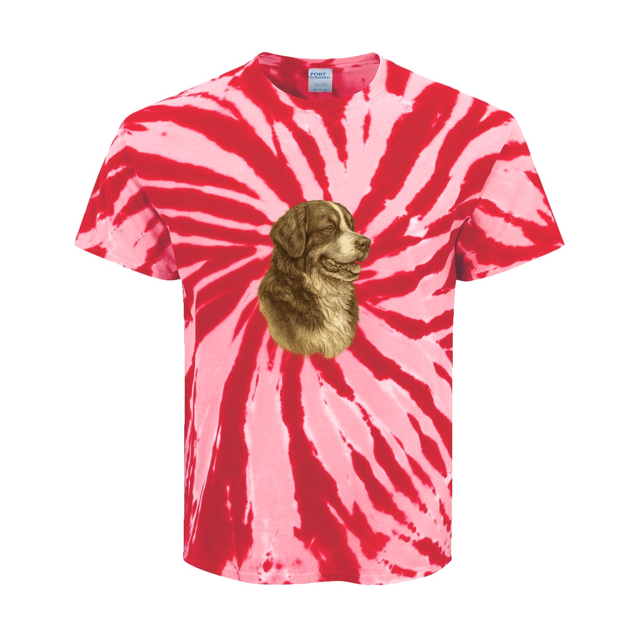PC147Y Port & Company Kids Tie-Dye Tee - Red