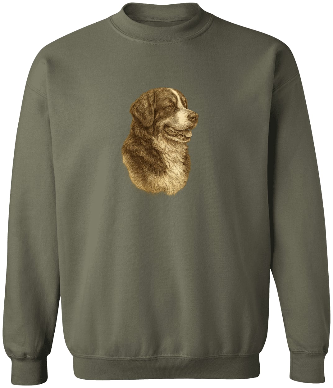 G180 Gildan Crewneck Pullover Sweatshirt - Military Green