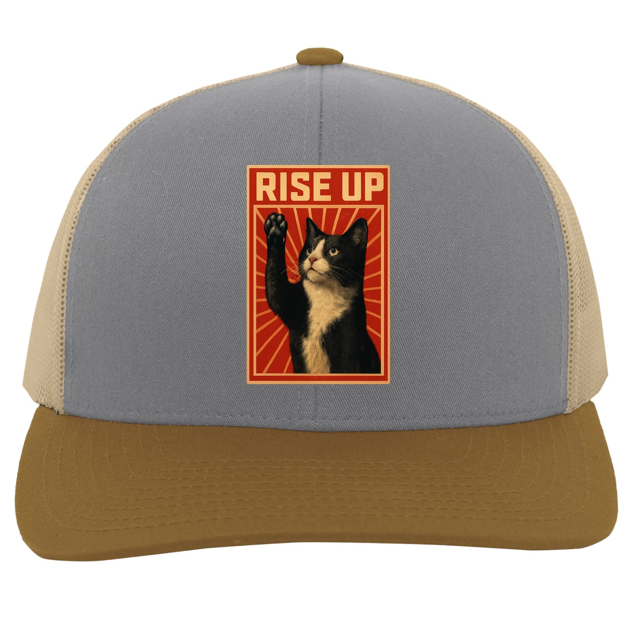 104C Trucker Snap Back - Heather/Beige/Amber