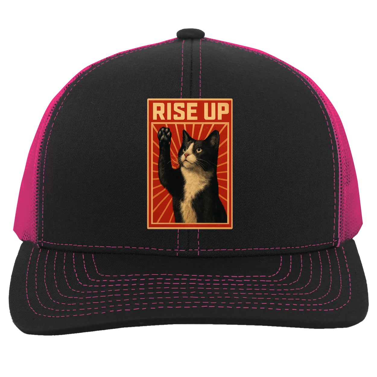 104C Trucker Snap Back - Black/Pink
