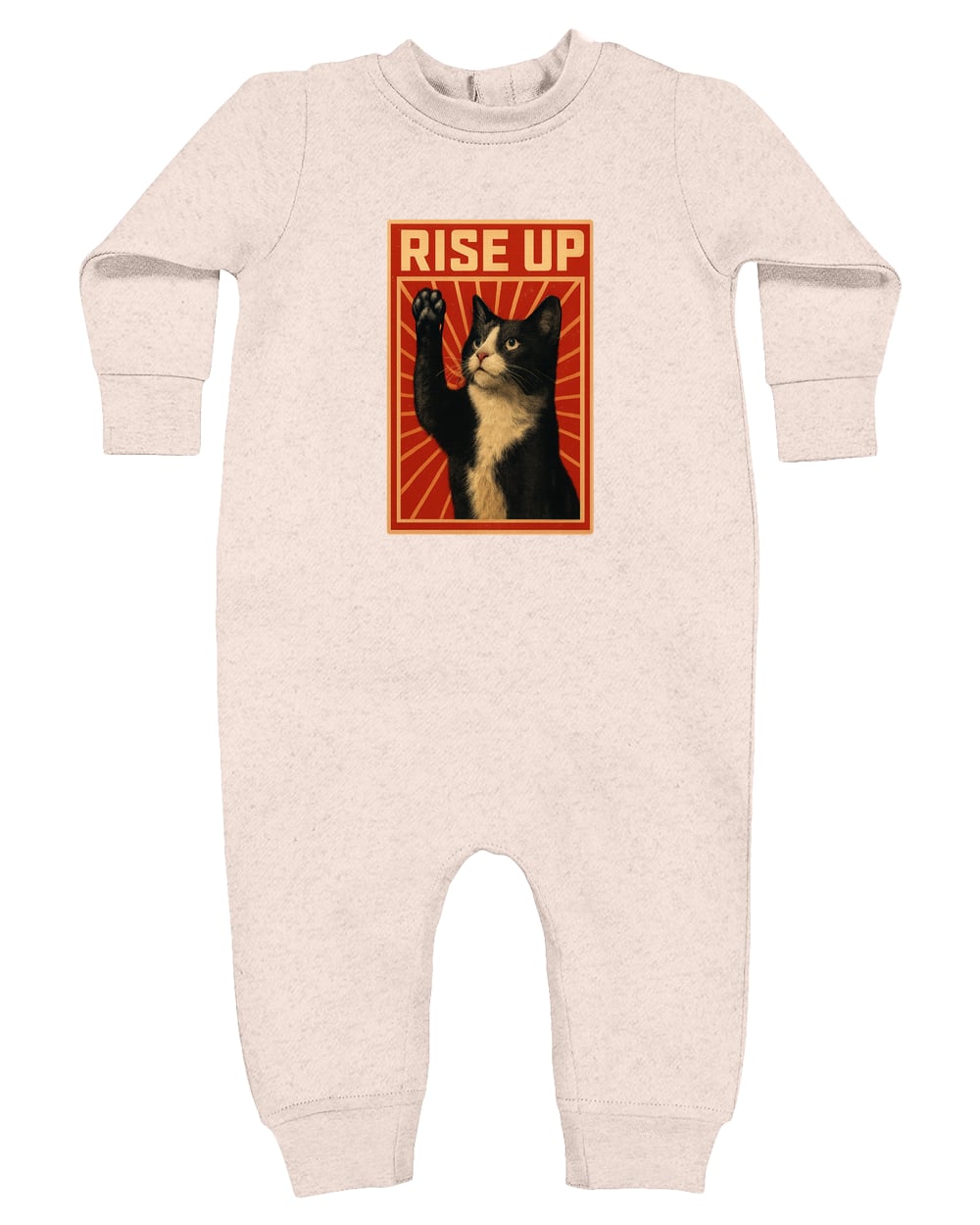 4447 Rabbit Skins Infant Fleece One-Piece Bodysuit - Natural Heather