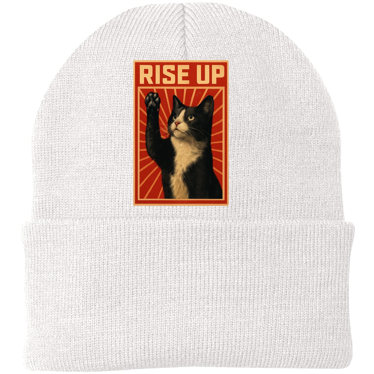CP90 Port & Company Knit Beanie - White