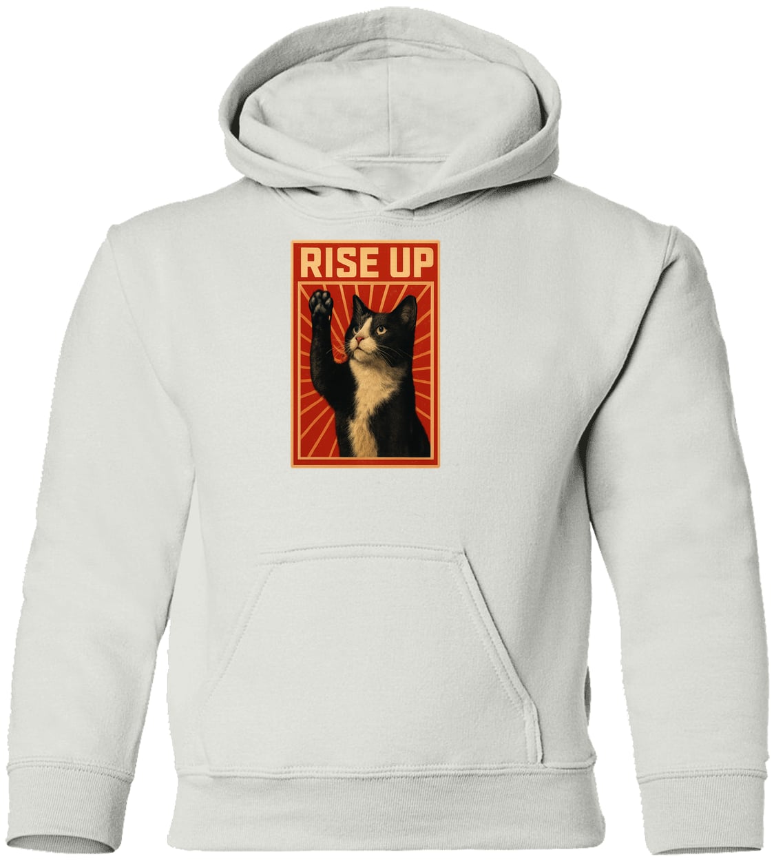 G185B Gildan Youth Pullover Hoodie - White