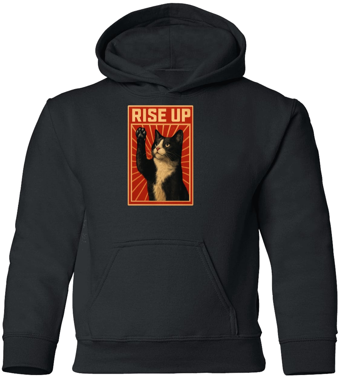 G185B Gildan Youth Pullover Hoodie - Black