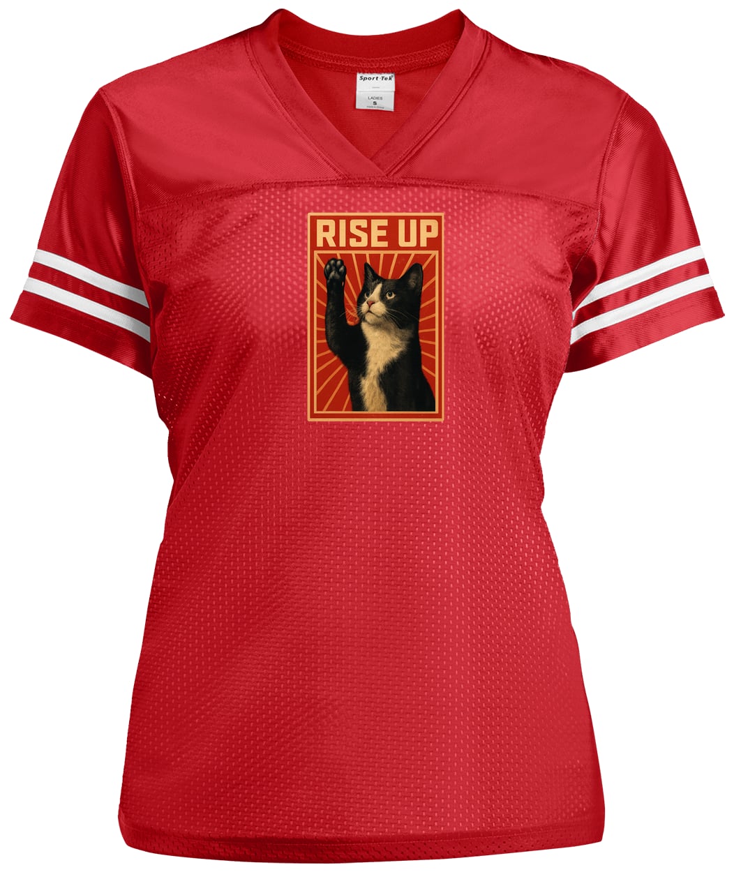 LST307 Sport-Tek Ladies' Replica Jersey - True Red/White