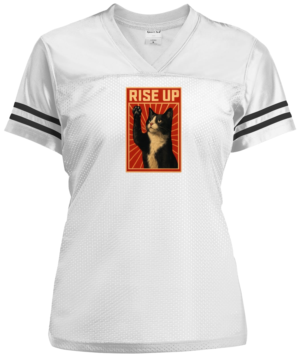 LST307 Sport-Tek Ladies' Replica Jersey - White/Black