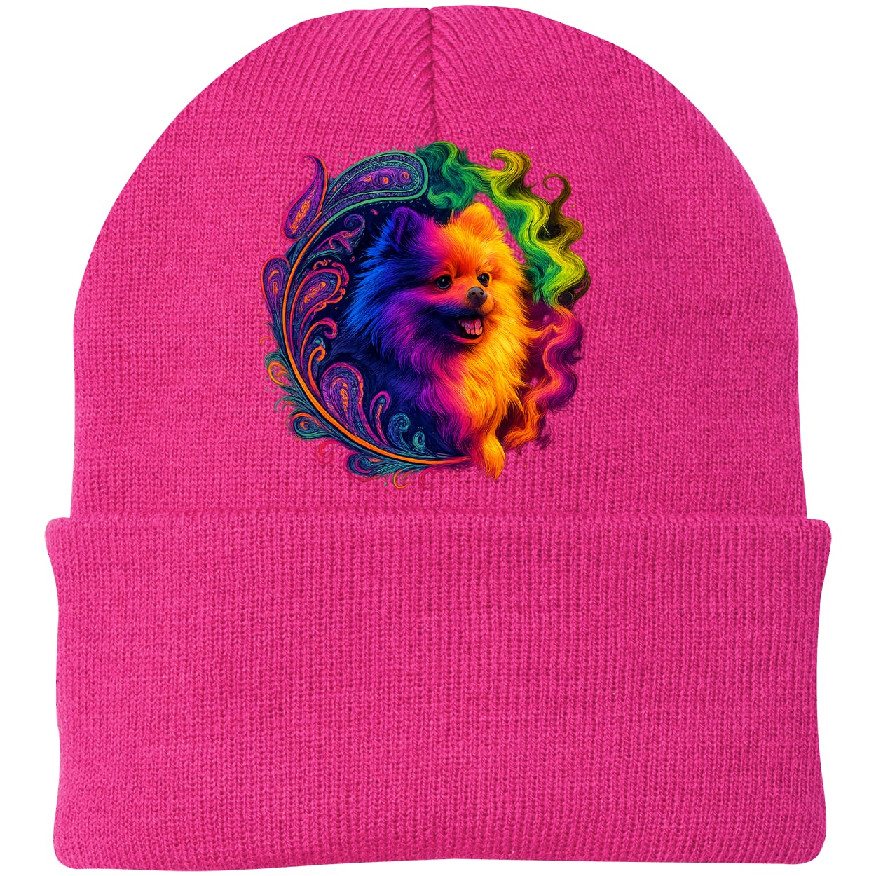 CP90 Port & Company Knit Beanie - Neon Pink