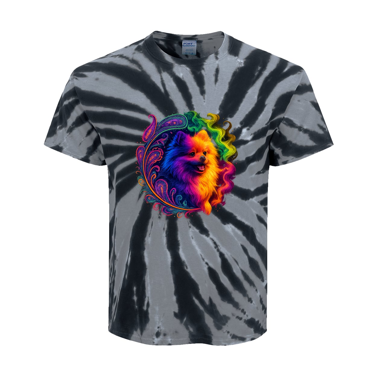 PC147Y Port & Company Kids Tie-Dye Tee - Black
