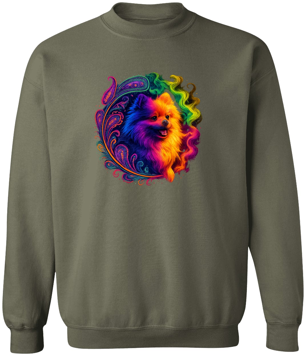 G180 Gildan Crewneck Pullover Sweatshirt - Military Green