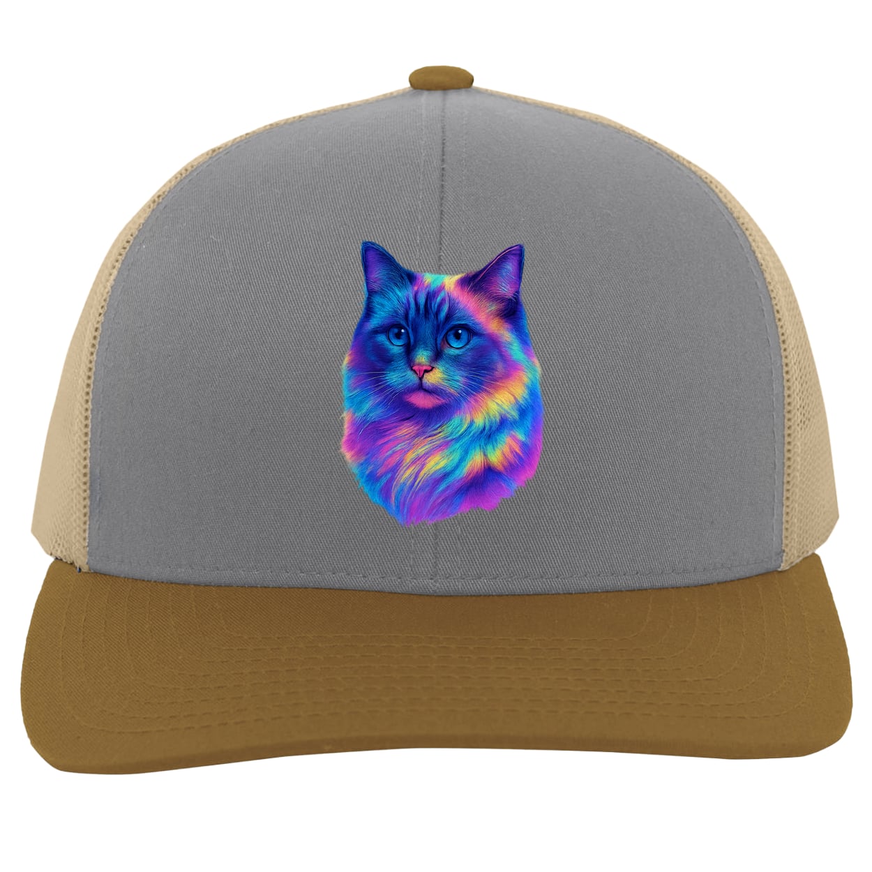 104C Trucker Snap Back - Heather/Beige/Amber