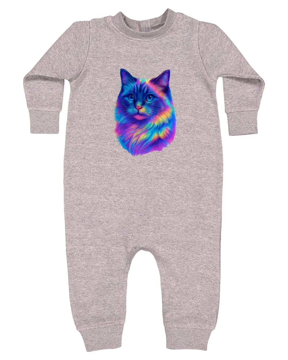 4447 Rabbit Skins Infant Fleece One-Piece Bodysuit - Heather Grey
