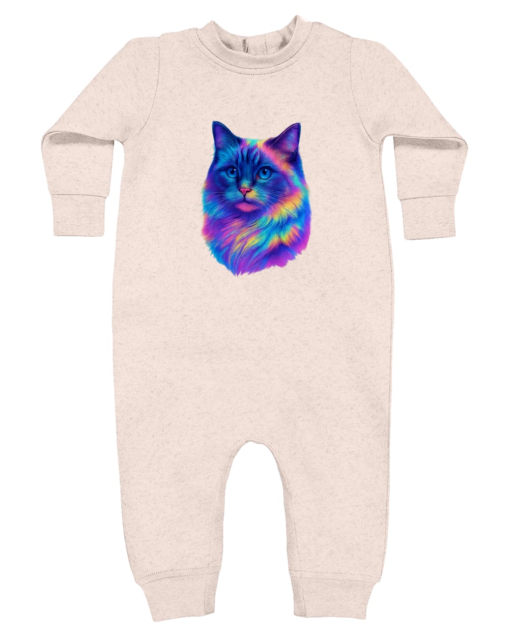 4447 Rabbit Skins Infant Fleece One-Piece Bodysuit - Natural Heather