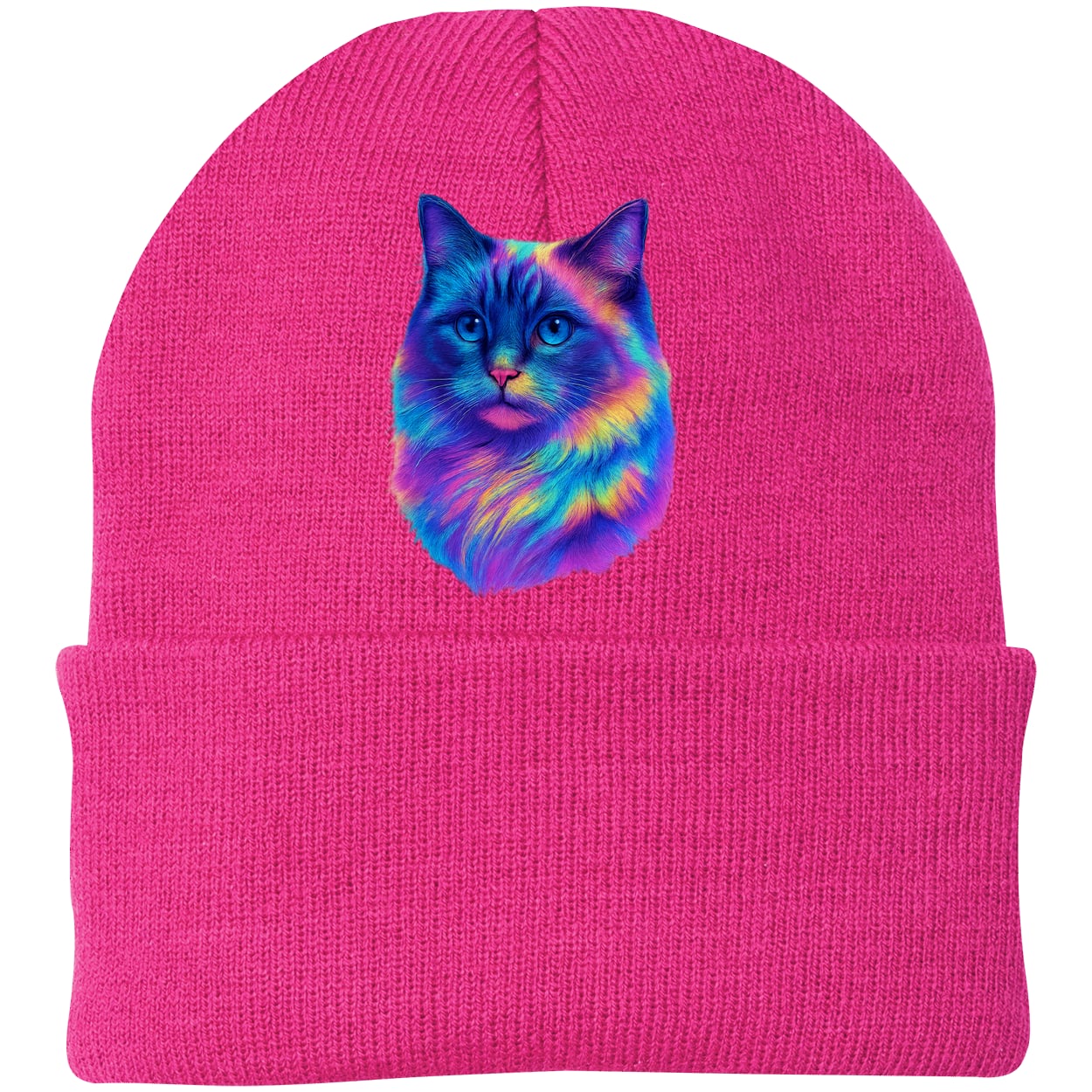 CP90 Port & Company Knit Beanie - Neon Pink