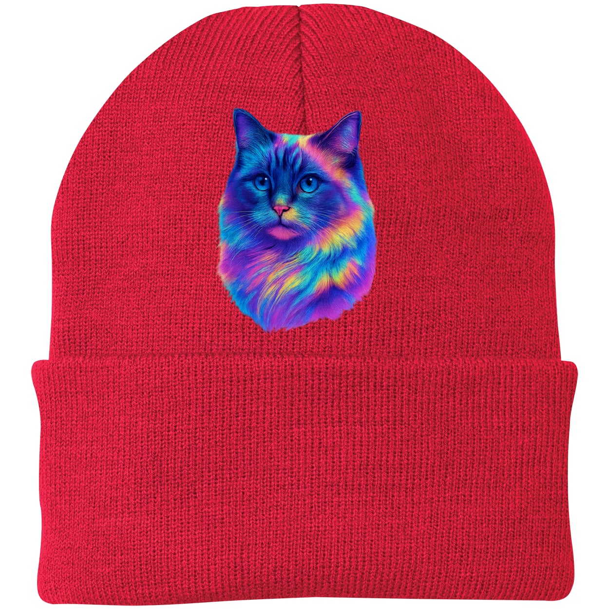 CP90 Port & Company Knit Beanie - Athletic Red