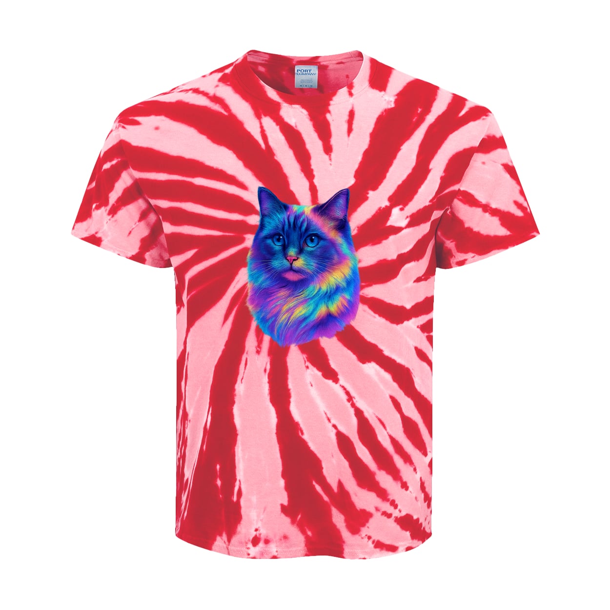 PC147Y Port & Company Kids Tie-Dye Tee - Red