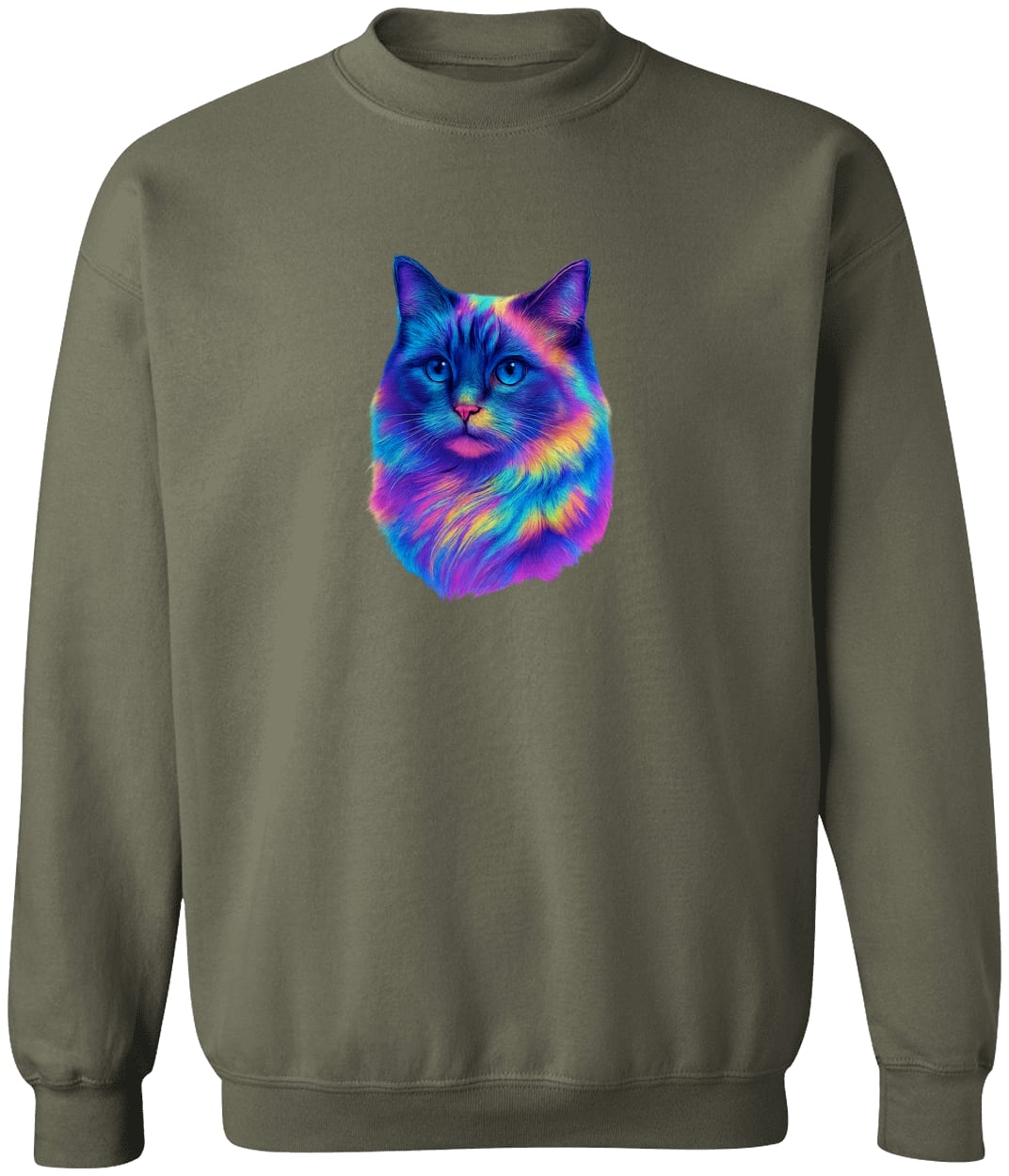 G180 Gildan Crewneck Pullover Sweatshirt - Military Green