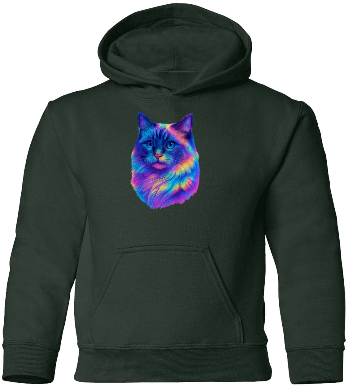 G185B Gildan Youth Pullover Hoodie - Forest Green