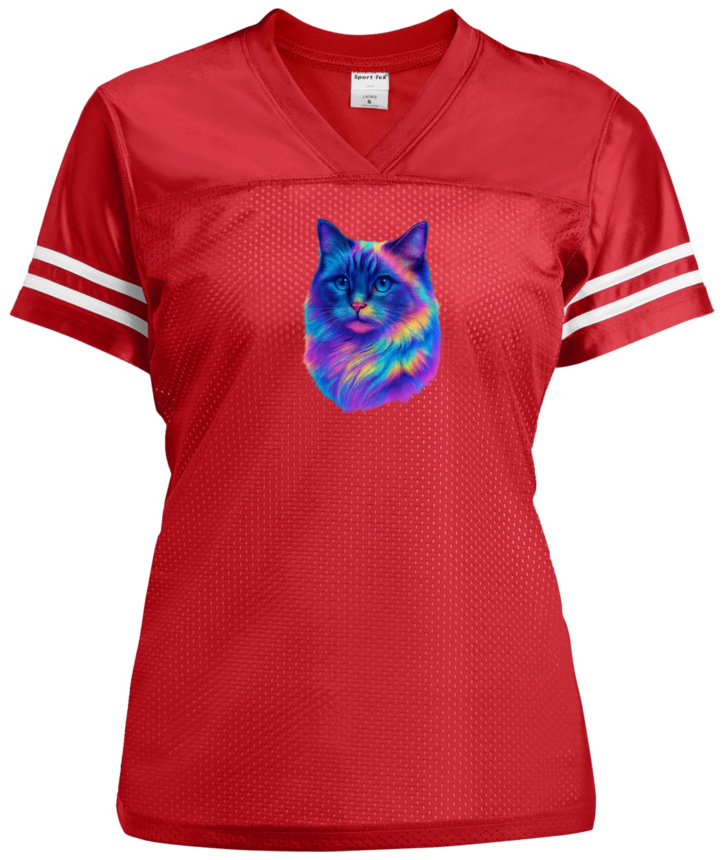 LST307 Sport-Tek Ladies' Replica Jersey - True Red/White