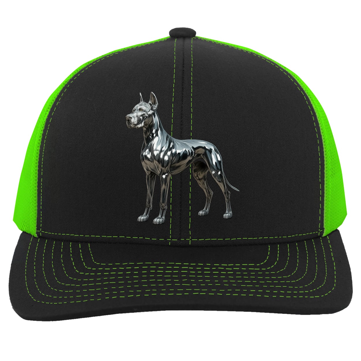 104C Trucker Snap Back - Black/Neon Green