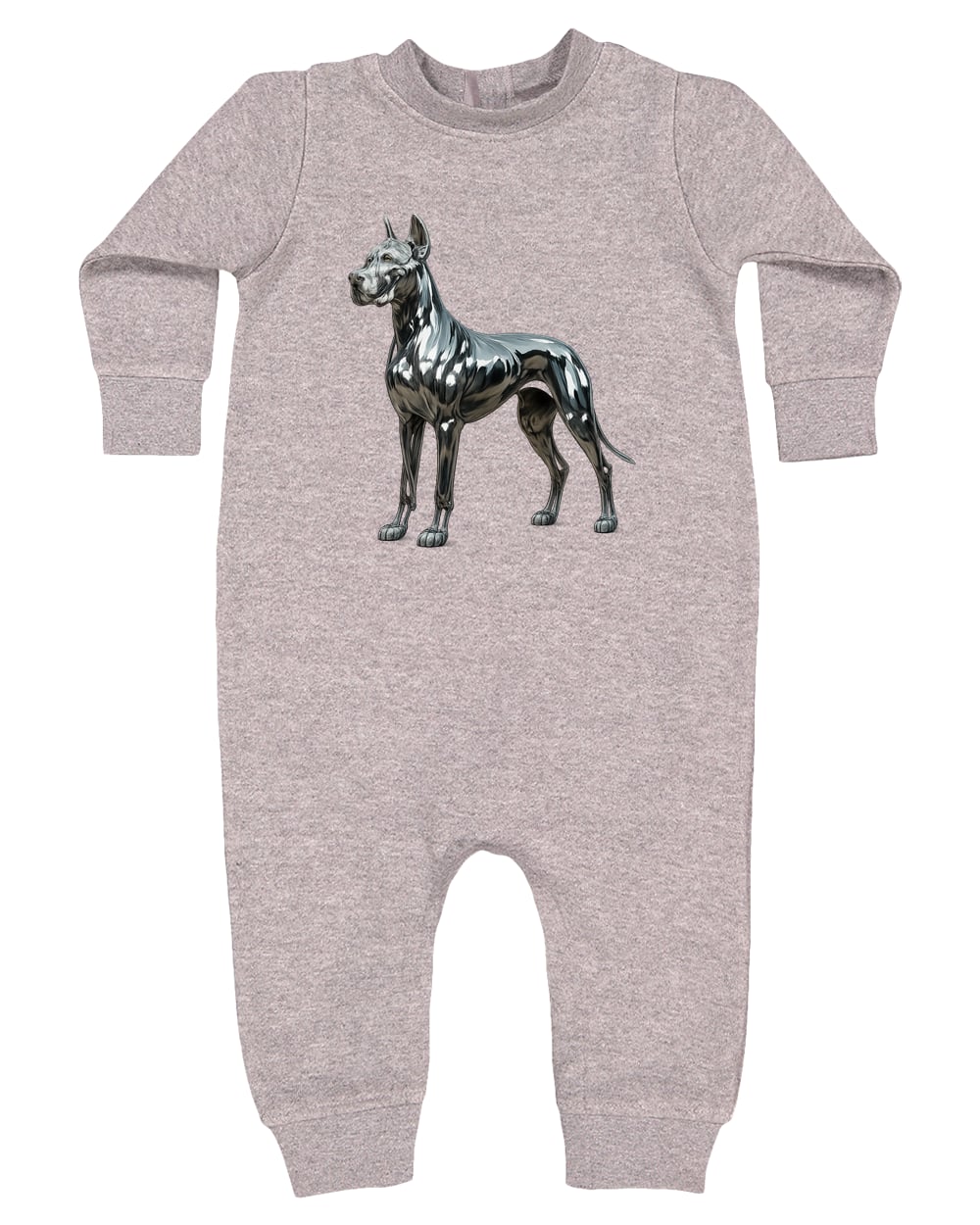 4447 Rabbit Skins Infant Fleece One-Piece Bodysuit - Heather Grey