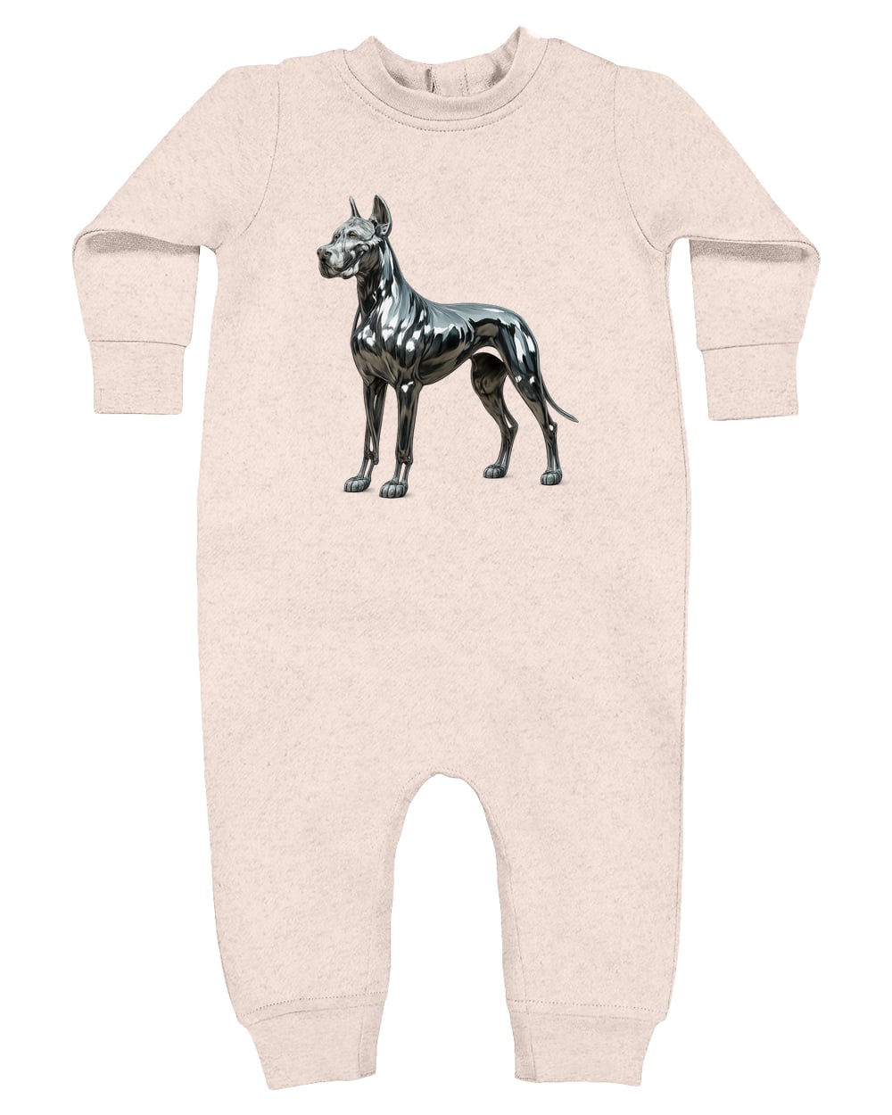 4447 Rabbit Skins Infant Fleece One-Piece Bodysuit - Natural Heather