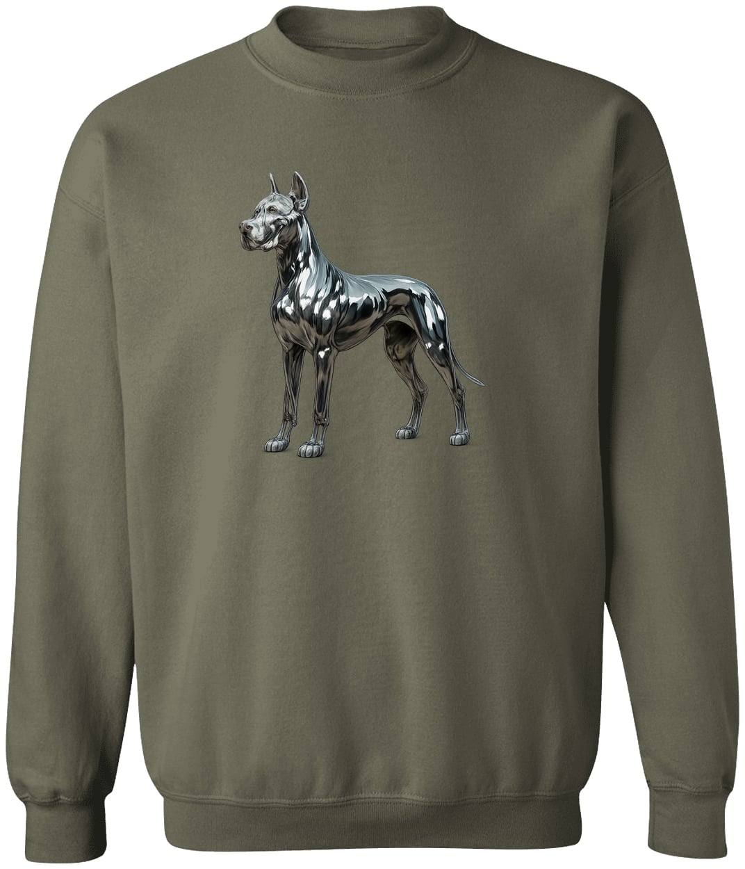 G180 Gildan Crewneck Pullover Sweatshirt - Military Green
