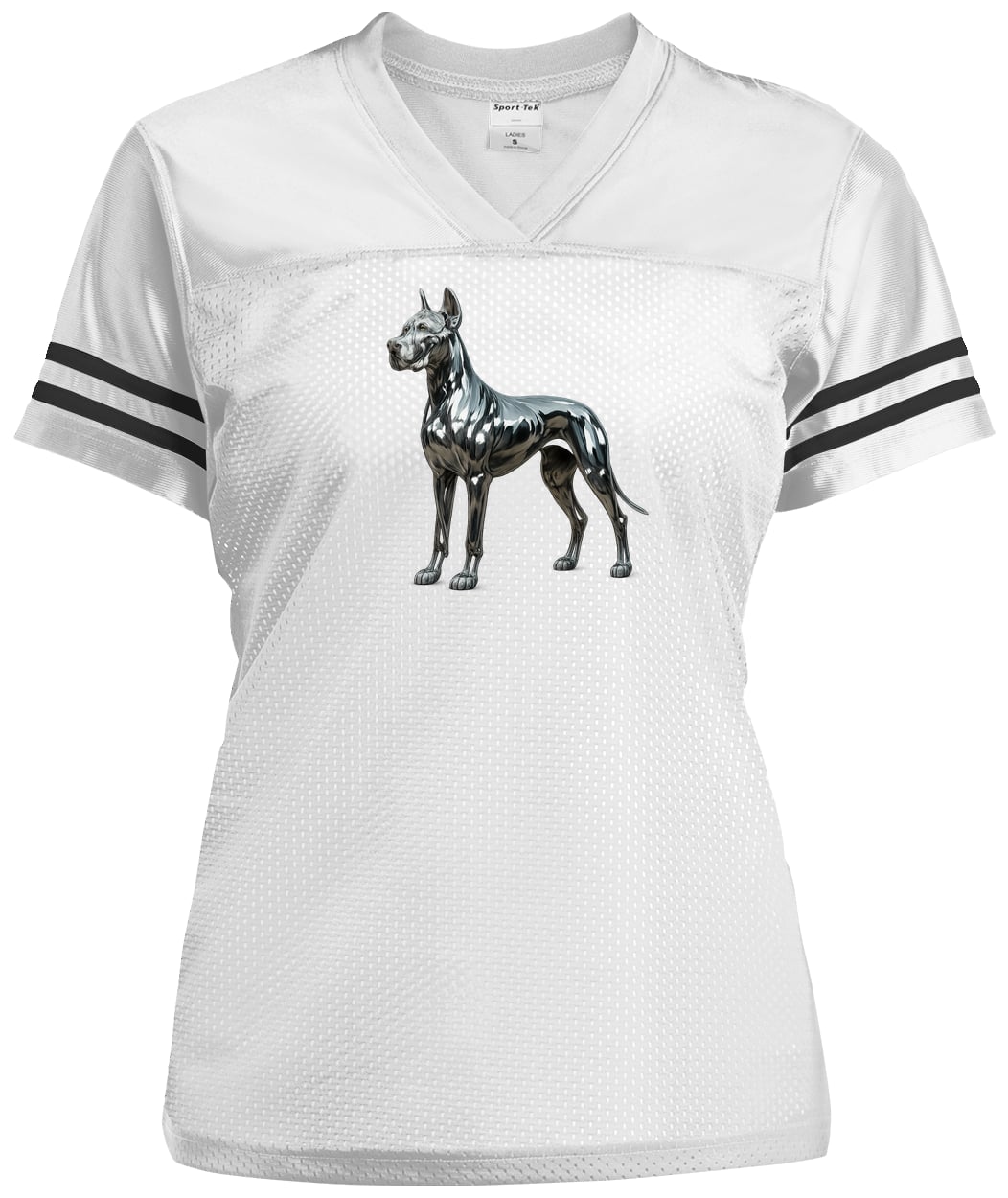 LST307 Sport-Tek Ladies' Replica Jersey - White/Black
