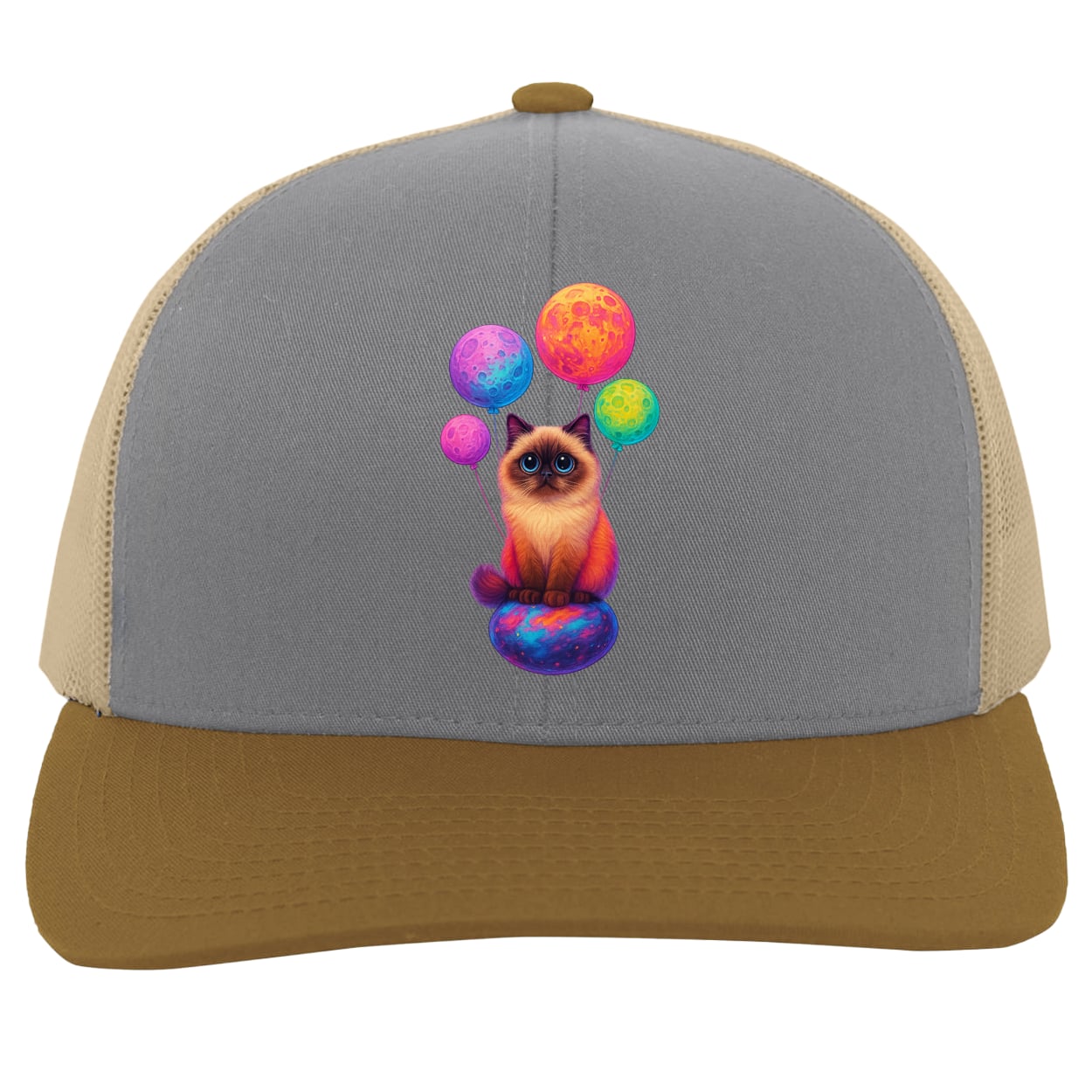 104C Trucker Snap Back - Heather/Beige/Amber