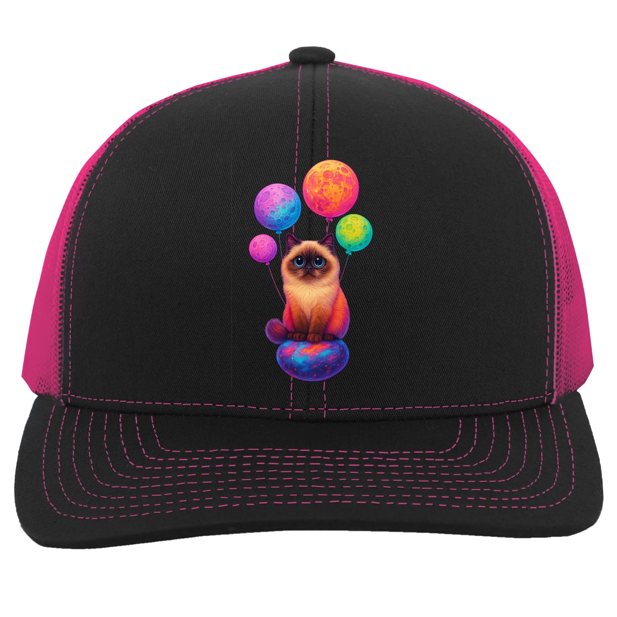 104C Trucker Snap Back - Black/Pink