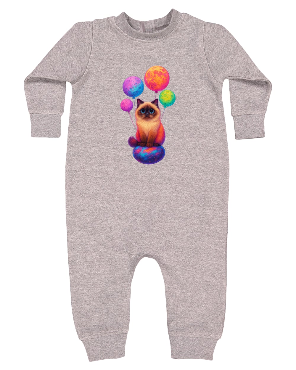 4447 Rabbit Skins Infant Fleece One-Piece Bodysuit - Heather Grey