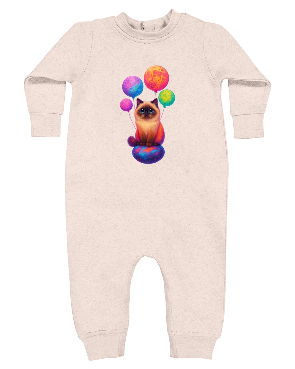 4447 Rabbit Skins Infant Fleece One-Piece Bodysuit - Natural Heather
