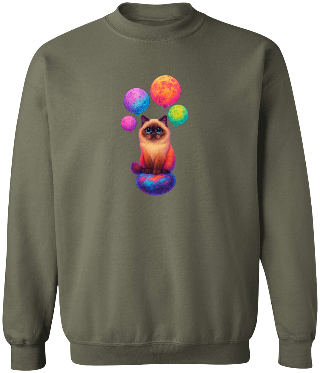 G180 Gildan Crewneck Pullover Sweatshirt - Military Green