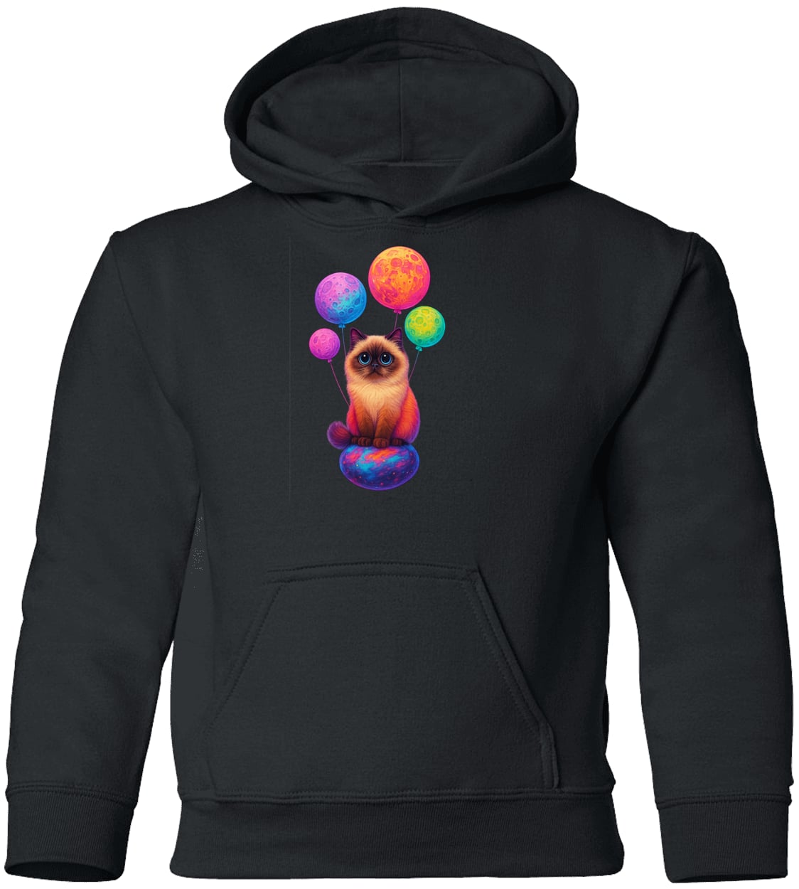 G185B Gildan Youth Pullover Hoodie - Black