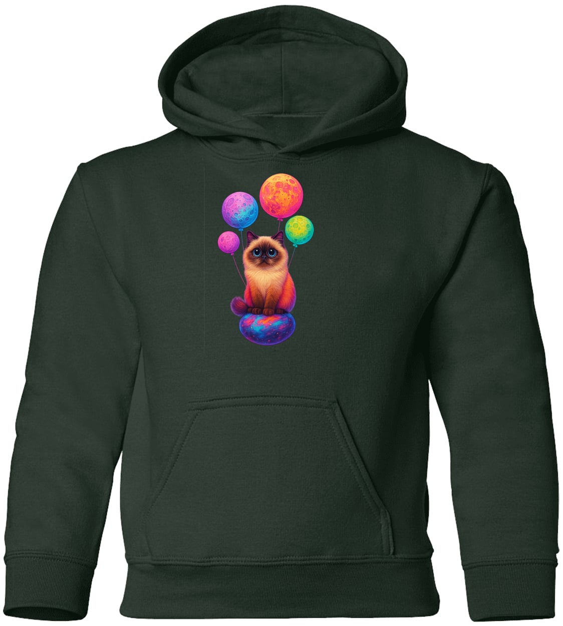 G185B Gildan Youth Pullover Hoodie - Forest Green
